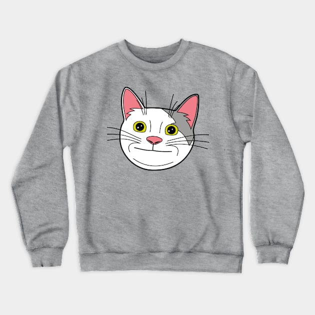 Polite Cat Meme Crewneck Sweatshirt by Sashen